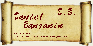 Daniel Banjanin vizit kartica